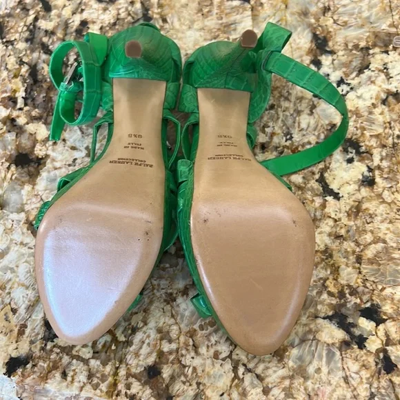 Ralph Lauren purple Label collection Shoes Collection alligator 🐊.Green 91/2 G18 - Picture 6 of 7